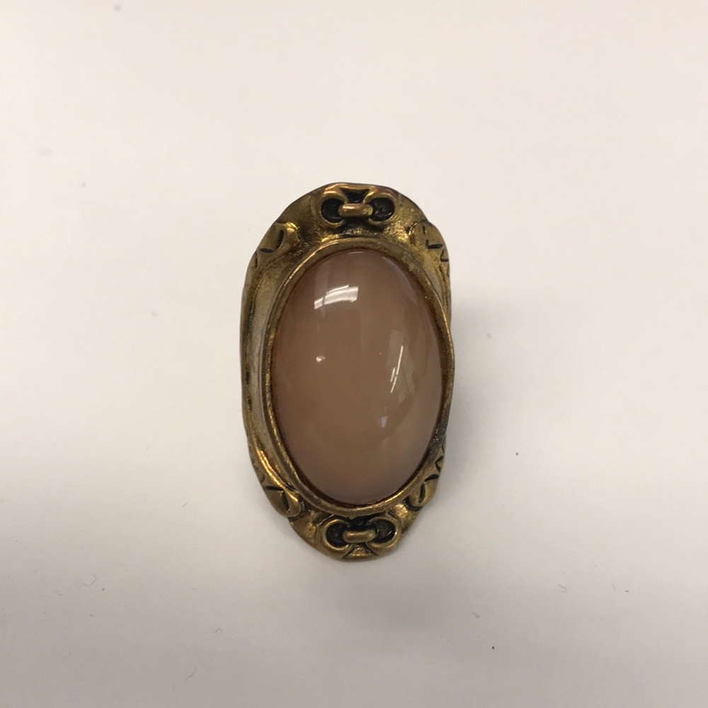 Gold Ring with Pink Stone